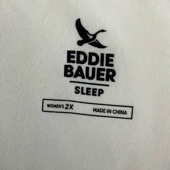 Eddie Bauer Women's Pajamas Sleep Set Purple and Cream Size 2X NWT - Picture 4 of 8